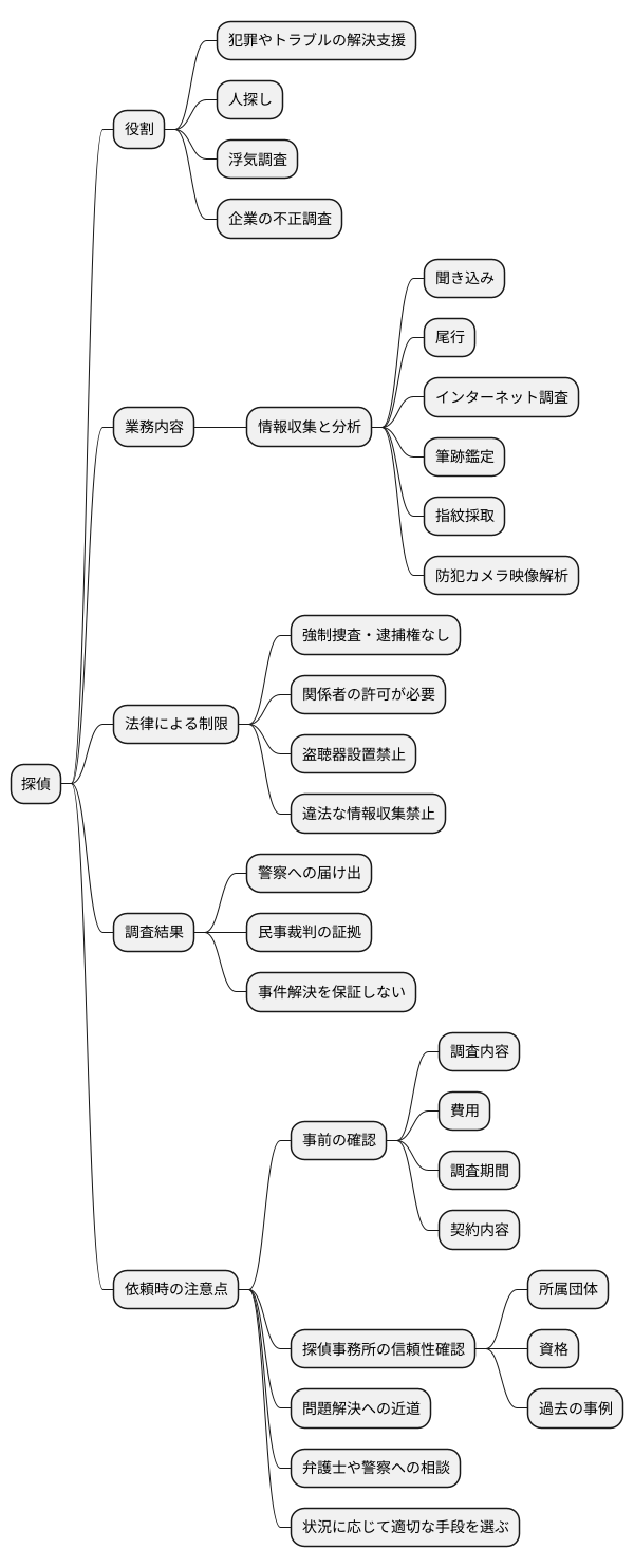 探偵の役割と限界