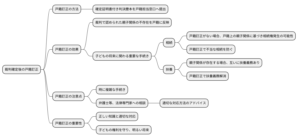 判決の効果と戸籍訂正