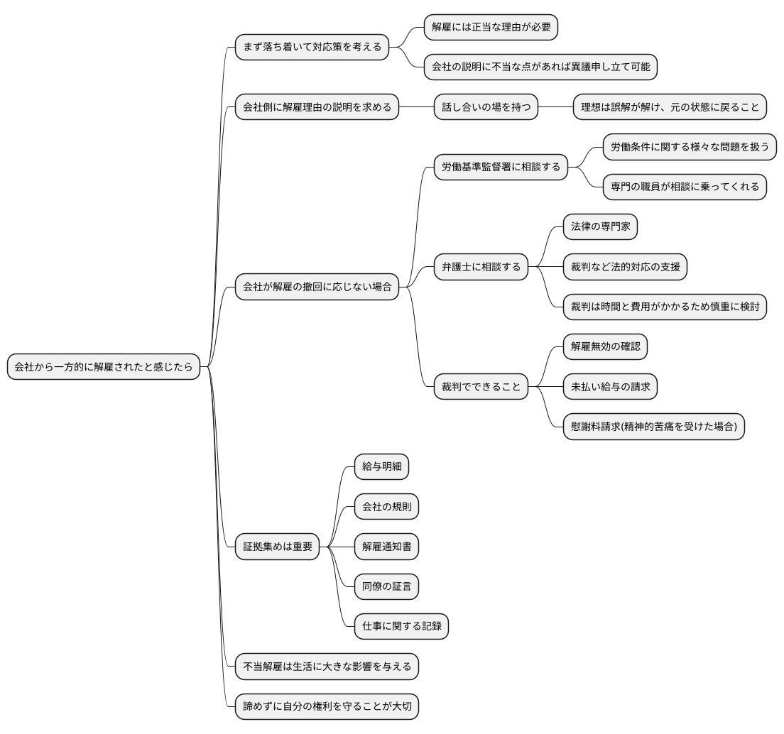 不当な懲戒解雇への対応