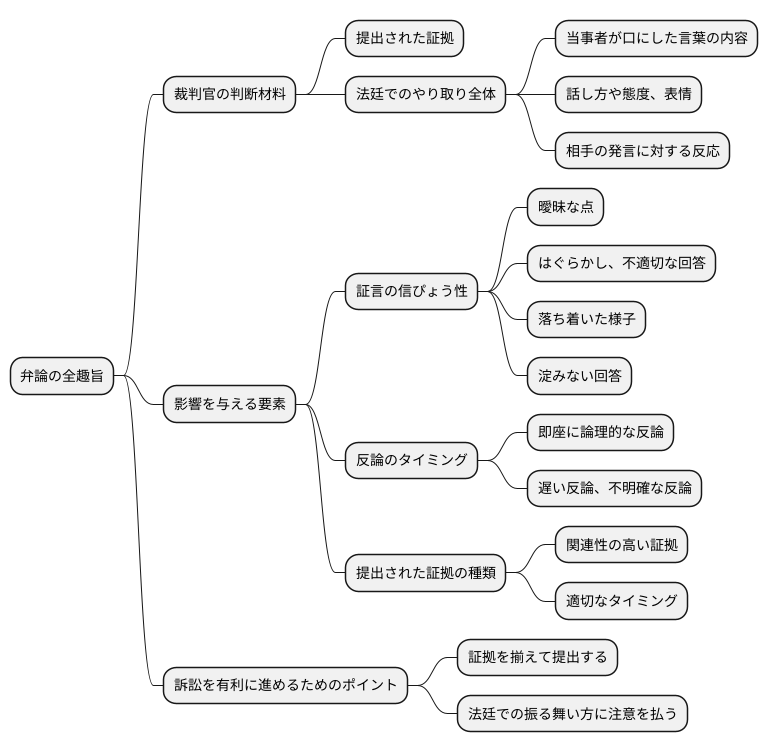 弁論の全趣旨とは