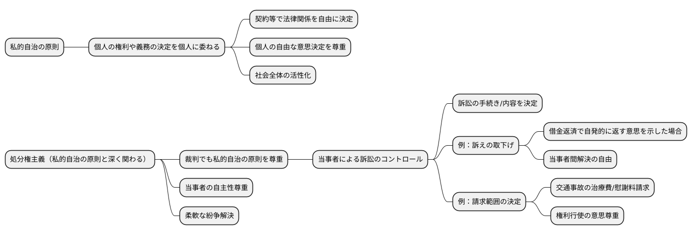 私的自治の原則との関係