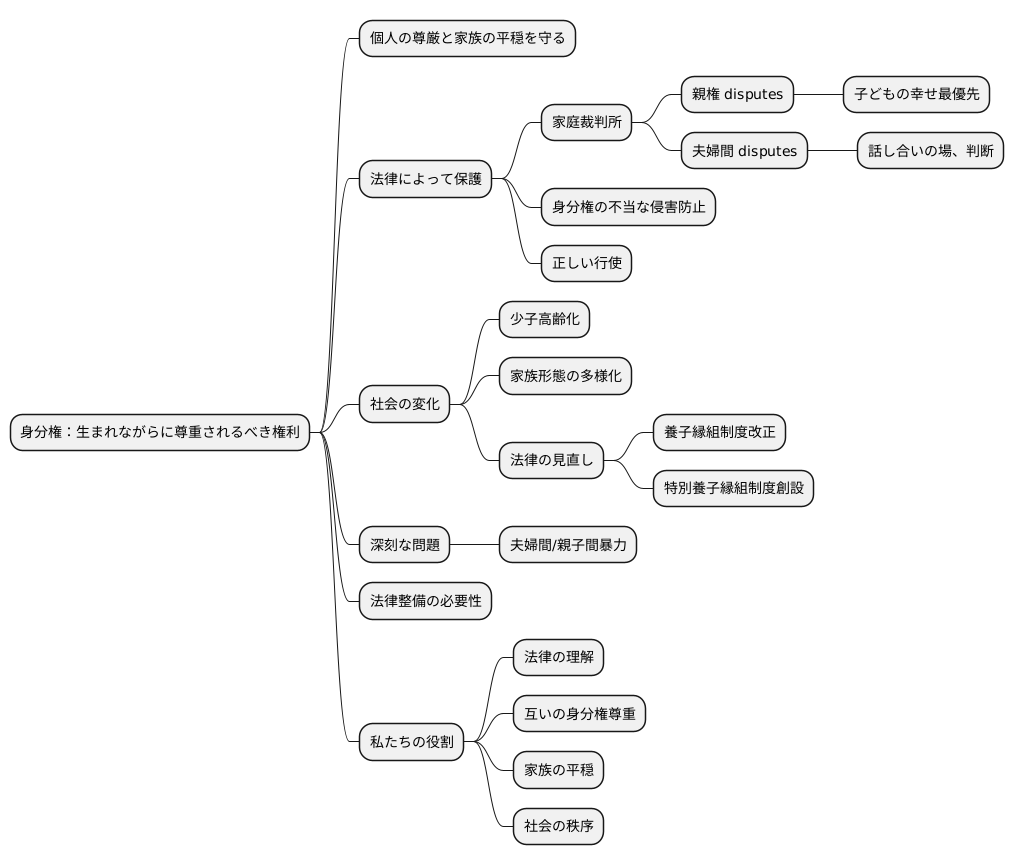 身分権の法的保護