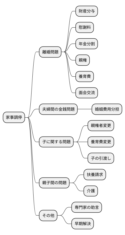 家事調停の対象となる問題