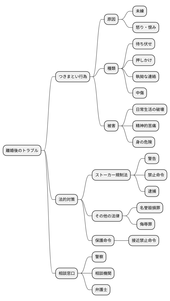 離婚後のつきまとい