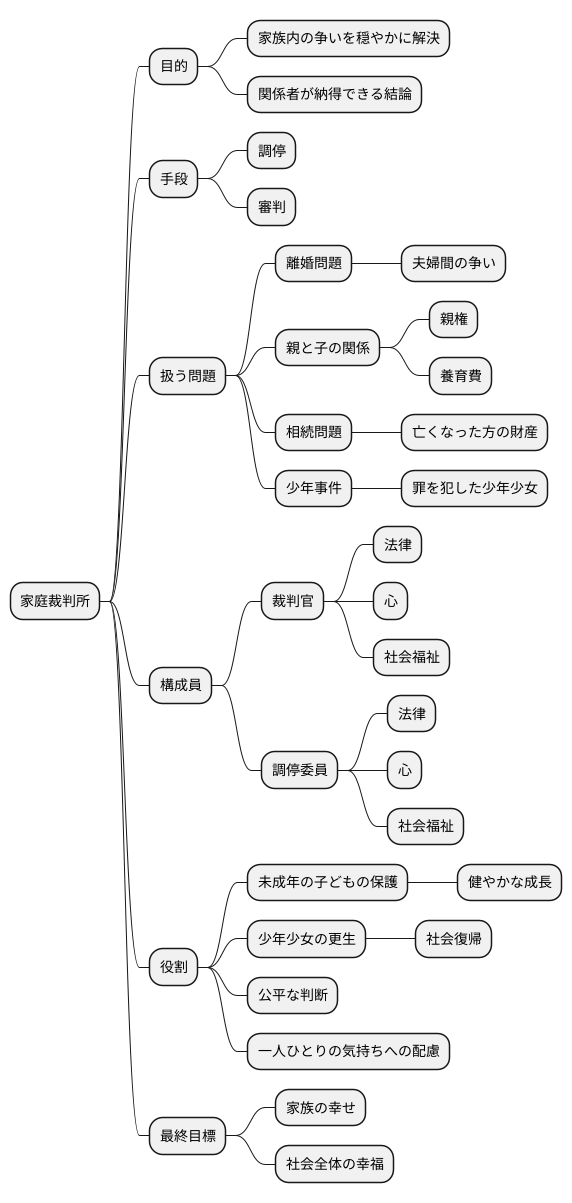 家庭裁判所の役割